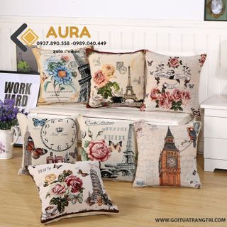 VỎ GỐI TỰA LƯNG AURA MẪU 6 45X45CM