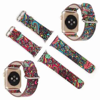 Dây da hoạ tiết hoa văn độc đáo và lạ cho Apple Watch