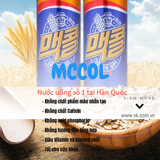 Nước khoáng lúa ạch và vitamin McCol Hàn Quốc