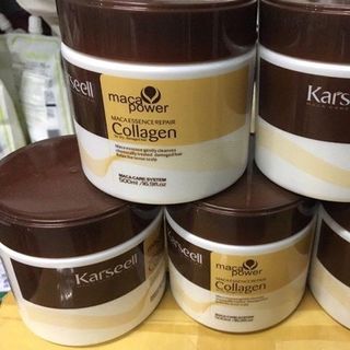 Kem Hấp Lụa Collagen Karseell Maca Siêu Mềm Mượt Tóc Ý 500ml Hàng công ty