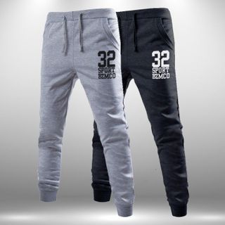 Quần thể thaotập gym nam nữ in 32- quần joger