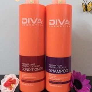 Cặp dầu gội xả Diva phục hồi và giữ màu cho tóc nhuộm