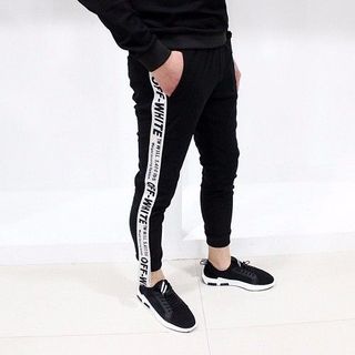 Quần thể thao joger viền OFF WHITE