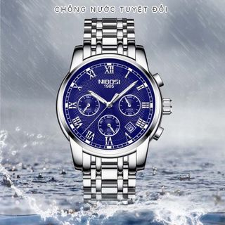 Đồng hồ Nam NIBOSI 2302 Samuel Kính Tráng SAPPHIRE - Chống nước cực tốt – Chạy Full Kim