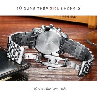 Đồng hồ Nam NIBOSI 2302 Samuel Kính Tráng SAPPHIRE - Chống nước cực tốt – Chạy Full Kim
