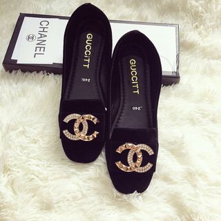 giày búp bê đính đá c