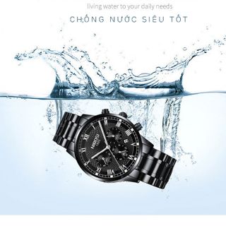 Mẫu mới Đồng hồ Nam NIBOSI 2339 Christ Vân sọc 3D hiện đại – Chạy Full Kim – Chống nước cực tốt