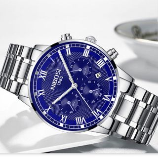 Mẫu mới Đồng hồ Nam NIBOSI 2339 Christ Vân sọc 3D hiện đại – Chạy Full Kim – Chống nước cực tốt