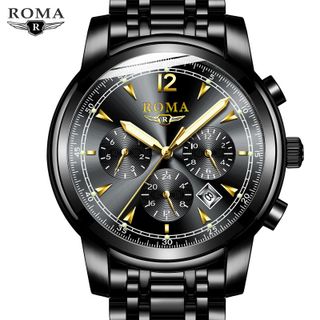 Đồng hồ Nam ROMA ITALY 9901 Kính Tráng Sapphire Full Kim – Dây thép đúc đặt