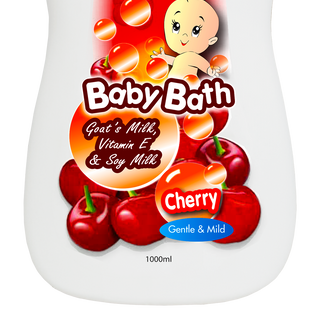 Sữa Tắm Bé Baby Bath 1L - 4 Mùi Hương Táo Anh Đào Cam Dâu
