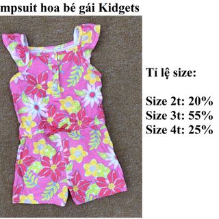 Jumpsuit đùi bé gái Kidgets