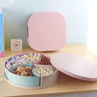 Hộp Mứt Lúa Mạch Tròn 5 ngăn