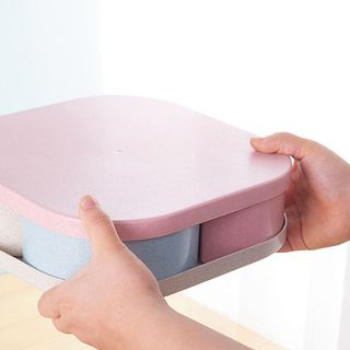 Hộp Mứt Lúa Mạch Vuông 4 Ngăn