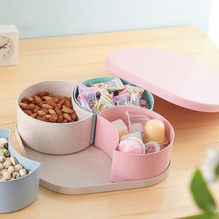 Hộp Mứt Lúa Mạch Vuông 4 Ngăn