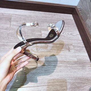 giày xanh đan cao gót công sở