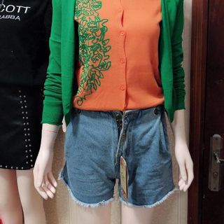 Áo len tay dài 2in1 thêu chỉ len 2 màu hot