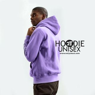 ÁO KHOÁC HOODIE UNISEX - TÍM NHẠT