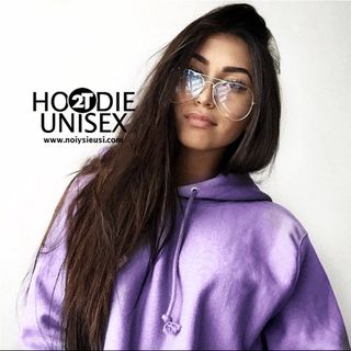 ÁO KHOÁC HOODIE UNISEX - TÍM NHẠT