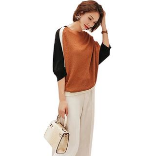 Áo len cánh dơi pha màu siêu hot
