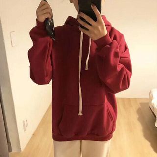 ÁO KHOÁC HOODIE UNISEX - ĐỎ ĐÔ