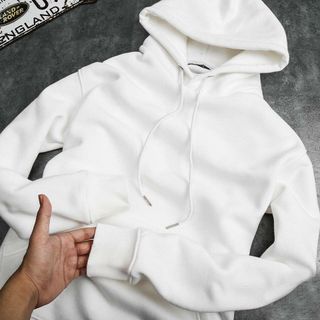 ÁO KHOÁC HOODIE UNISEX - TRẮNG