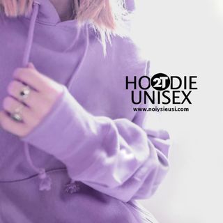 ÁO KHOÁC HOODIE UNISEX - 20 GAM MÀU - TÍM NHẠT