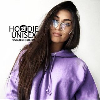 ÁO KHOÁC HOODIE UNISEX - 20 GAM MÀU - TÍM NHẠT