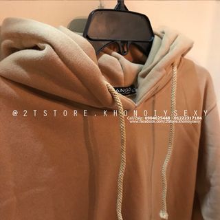 ÁO KHOÁC HOODIE UNISEX - KEM TAN