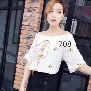áo rớt vai thiêu bông