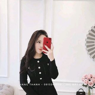 Đầm len gân