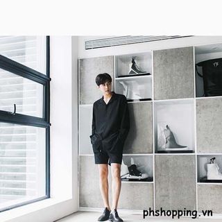 SƠ MI CỔ VEST-TD06 ĐEN