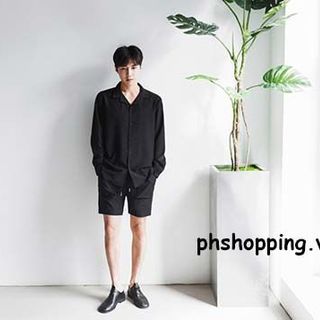 SƠ MI CỔ VEST-TD06 ĐEN