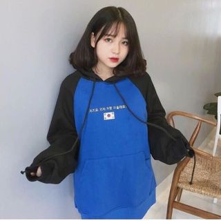 Áo hoodie in chữ hàn quốc