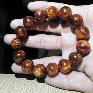 Vòng gỗ HUYẾT NGỌC 14li 15 hạt