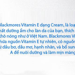 Kem dưỡng da dưỡng ẩm giữ ẩm VITAMIN E của hãng BLACKMORES 50g