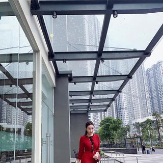 Đầm suông tay lỡ phối nơ viền xinh iu