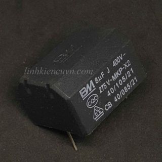 Tụ 8uF J 400V BM MKP X2 đen nằm