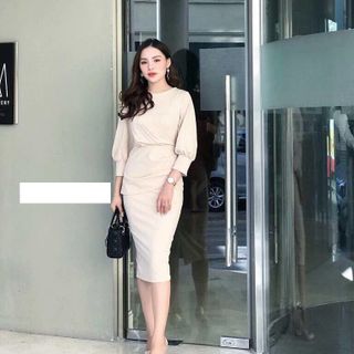 Đầm body tay dài phối tùng đơn giản siêu hot