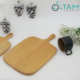 Thớt gỗ sồi đựng đồ ăn trang trí chụp ảnh số 12 giá sỉ