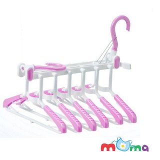 Móc áo thanh treo quần áo xuất Nhật Bản gồm 6 móc treo xếp gọn phơi quần áo ngoài trời khách sạn tủ quần áo cửa hàng thời trang tiện dụngHL077