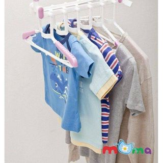 Móc áo thanh treo quần áo xuất Nhật Bản gồm 6 móc treo xếp gọn phơi quần áo ngoài trời khách sạn tủ quần áo cửa hàng thời trang tiện dụngHL077