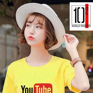 Áo thun nữ in hình YouTube form rộng hàn quốc vải dày mịn - ATN01