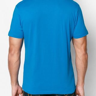 Áo thun trơn nam form rộng phong cách hàn quốc vải dày mịn Xanh bích -