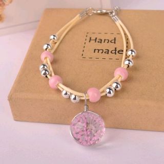 Vòng tay phong thủy ép hoa khô giá sỉ 20k bao gồm dây và mặt z a l o 0 9 8 72 1 79 5 2