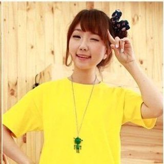 Áo Thun Trơn Cổ Tròn Nam Nữ Màu Vàng - ATN08