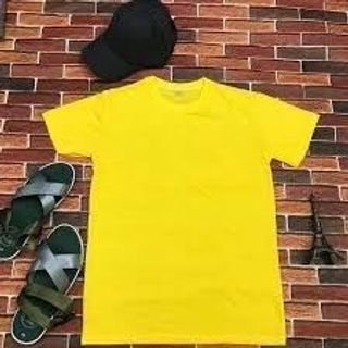 Áo Thun Trơn Cổ Tròn Nam Nữ Màu Vàng - ATN08
