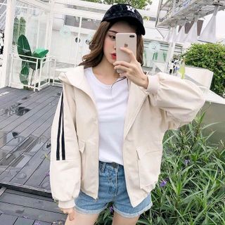 áo khoác dù sọc