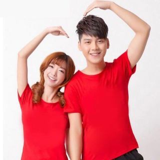 Áo Thun Trơn Màu Đỏ Tay Ngắn Nam Nữ - ATNN07
