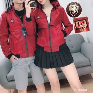 áo dù cặp nón tháo rời