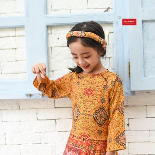 Áo dài thổ cẩm Nunakids giá sỉ